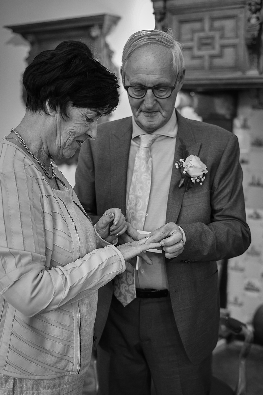 Foto van bruidspaar op leeftijd, bergen op zoom